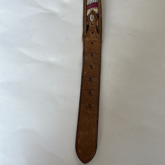 Western Hand Made Vintage Belt Aztec Pattern Men’s Size 46 - Picture 5 of 10